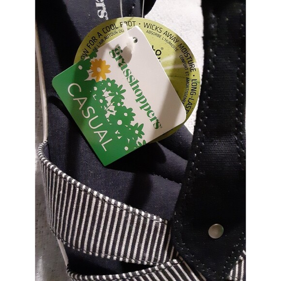 Grasshoppers Casual Rose Ortholite Navy/White Sandals Size 11 NWT - Picture 3 of 10